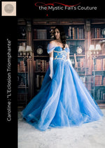 Les Dimanches Couture Robe de soirée Robe de mariée forme princesse à épaules tombantes Patron de couture Couture spectaculaire Couture effet wahou The vampire diaries The Mystic Fall's Couture Robe en tulle Robe de bal  de promo