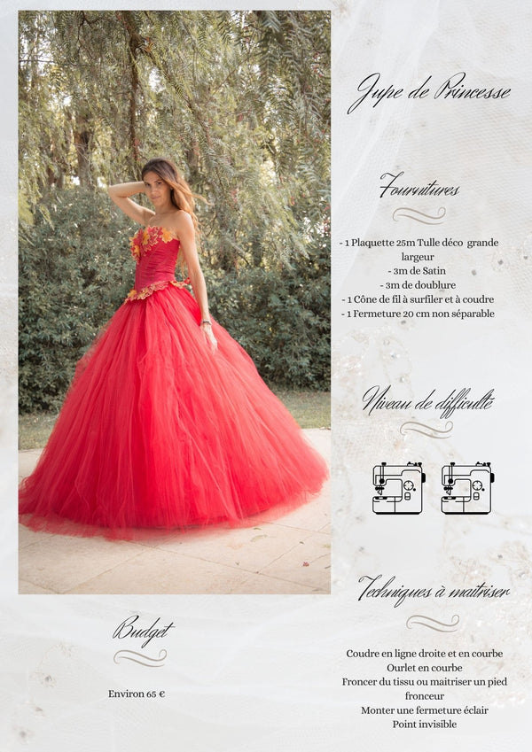 Apprendre la couture Couture débutant Couture spectaculaire Robe de mariée évolutive Jupe en tulle Couture effet wahou Couture effet waou Robe de princesse Coudre une robe de princesse débutant Couture spectaculaire ebook pdf tutoriel pour débutant